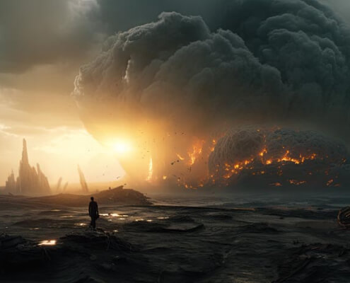 big super explosion cloud